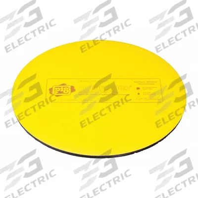 PIG Drain Cover Seal: 12 in diameter, 6 in dia Max Drain Size, Black/Yellow - Self-Sealing Drain Cover Seals