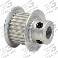 DAYTON Timing Pulley: Modified Curvilinear, Fixed, For GT Timing Belt Section, For 9 mm Belt Wd (MPN 28-2P09-6FA3). Key specifications — Brand: DAYTON; Finish: Clear Anodized; For Belt Series: Powerhouse®.