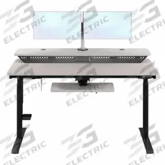 VERSADESK Electric Sit-Stand Desk: White, Wood, 72 in Overall Wd, 30 in Overall Dp, Laminate/Steel (MPN VT1377230-01-05). Key specifications — attr989930: Black; attr989931: Laminate; attr989903: VERSADESK; attr989914: White; attr989916: Wood.