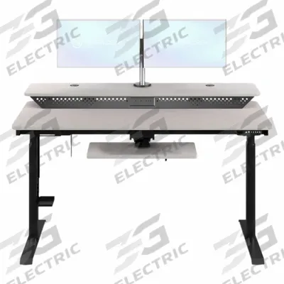 VERSADESK Electric Sit-Stand Desk: White, Wood, 72 in Overall Wd, 30 in Overall Dp - Electric Adjustable-Height Desks