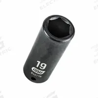 GEARWRENCH General Purpose Impact Sockets: 1/2 in Drive Size, Metric, 19 mm Socket Size, 6-Point (MPN 84577N). Key specifications — attr1215501: GEARWRENCH; attr1215515: Black Oxide; attr1215518: 19 mm.