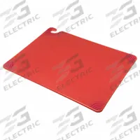 SAN JAMAR Cutting Board: 24 in Overall Lg, 18 in Overall Wd, Red, Co-Polymer, NSF Certified (MPN CBG182412RDGR). Key specifications — Color: Red; Brand: SAN JAMAR; Material: Co-Polymer; NSF Certified: Yes.