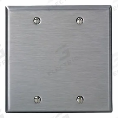 LEVITON Wall Plate: Blank, 2 Gang - General Purpose Wall Plates