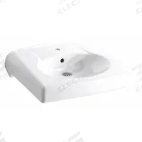 KOHLER Bathroom Sink: Brenham™, White, Vitreous China, 22 in Overall Lg, 19 3/4 in Overall Wd (MPN K-1997-SS1-0). Key specifications — Series: Brenham™; Includes: Wall Hanger; Color: White; Brand: KOHLER; Sink Type: Bathroom; Material: Vitreous China; Sink Material: Ceramic.
