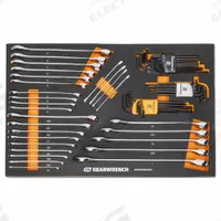 GEARWRENCH Wrench Tool Set: 59 Total Pcs, Miscellaneous Tools/Wrenches, Metric/SAE (MPN GWMSCWS6SAEMM). Key specifications — attr538253: GEARWRENCH; attr548973: None; attr548974: Hex Keys; attr548975: None; attr548983: Yes.