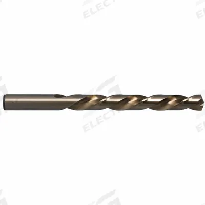 CHICAGO-LATROBE Jobber Length Drill Bit: 31/64", 135° Split Point, Straw/Bronze Cobalt - Left-Hand Cobalt Jobber-Length Drill Bits