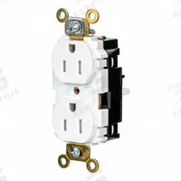 HUBBELL Receptacle: Duplex, 5-15, White, 125V AC, 15 A, 2 Pole / 3 Wire (MPN HBL5262STWTR)