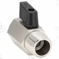 APPROVED VENDOR Manual Two-Way Ball Valve: 1/2 in, Nickel-Plated Brass, Straight, MNPT x FNPT, Wedge (MPN G-CMV-50). Key specifications — Brand: APPROVED VENDOR; Handle: Wedge.