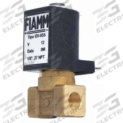 FIAMM Solenoid Air Valve: 3 in Lg (In.), 2 3/4 in Wd (In.), 1/2 in Ht (In.) - Horn Accessories