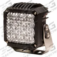 ECCO Vehicle Work Light: Square, Flood, LED, Bracket, Pigtail, Universal, Surface Mount, Black (MPN EW2311). Key specifications — Housing Color: Black; Brand: ECCO; Electrical Connection: Pigtail; Installation Type: Permanent.
