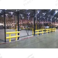 APPROVED VENDOR Guard Rail System: Straight, 42 in Top Rail Ht, 1 in Mounting Hole Dia, Guardrail (MPN SGR-2-072-42-P). Key specifications — Color: Yellow; Material: Steel; Rail Mounting Style: Floor Mounted; Includes Mid-Rail: Mid-Rail Included.