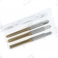 CLEVELAND Tap Kit: M5x0.8 Metric, D4 / 6H, 4 Flute, TiN Coated High Speed Steel (MPN C84266). Key specifications — attr1300563: One Each Taper, Plug, and Bottoming.