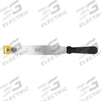 MERCER CUTLERY Spatula: 15 3/8 in Overall Lg, Stainless Steel Blade, Polypropylene Handle, Black (MPN M18800P). Key specifications — Brand: MERCER CUTLERY; Blade Material: Stainless Steel; Edge Style: Smooth; Handle Material: Polypropylene; NSF Certified: Yes; Handle Color: Black.