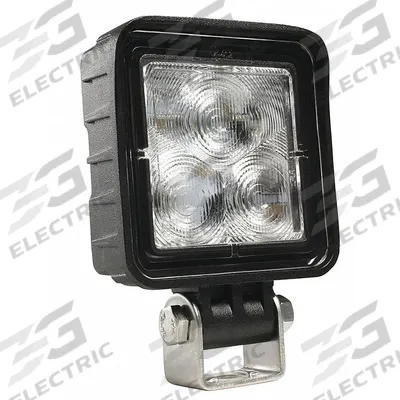 GROTE Vehicle Work Light: Square, Flood, LED, Bracket, Blunt Cut Wires, Universal - Vehicle Floodlights