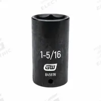 GEARWRENCH General Purpose Impact Sockets: 1/2 in Drive Size, SAE, 1 5/16 in Socket Size, 6-Point (MPN 84561N). Key specifications — attr1215501: GEARWRENCH; attr1215515: Black Oxide; attr1215518: 1-5/16 in.