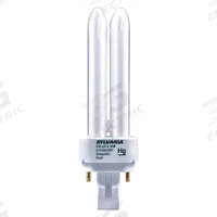 LEDVANCE/ SYLVANIA Compact Fluorescent Bulb: 4-Pin (G24q-2), T4, Fluorescent, 2700K, 18 W Watt (MPN CF18DD/E/827/ECO). Key specifications — Brand: LEDVANCE/ SYLVANIA; Bulb Designation: CF18DD/E/827/ECO; Dimmable: Yes; Color Temperature: 2700K.