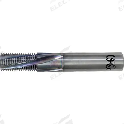 OSG Thread Mill: Helical Flute, 1/8"-27 NPS, 4 Flute - Helical-Flute Thread Mills for Steel, Cast Iron & Hardened Steel