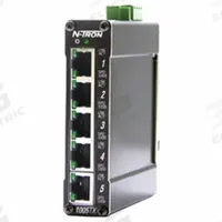 RED LION Ethernet Switch: Unmanaged, DIN Rail, 5 Ports, RJ45, 10/100/1000 Base-T/10 Gbps, IP30 (MPN 1005TX). Key specifications — Port Type: RJ45; Manufacturer Part Number: 1005TX; Brand: RED LION; Features: Store-and-Forward Technology; IP Rating: IP30; Maximum Input Voltage: 30V DC; Mounting Location: DIN Rail; Network Interface: 10/100/1000 Base-T.