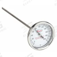 DWYER Long Reach Dial Thermometer: 0°F to 200°F, +/- 1% Accuracy, 3 in Dial Dia, 1/2 in Thread Size (MPN BTLRN336101). Key specifications — Accuracy: +/- 1%; Housing Material: Stainless Steel; Brand: DWYER.