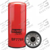 BALDWIN FILTERS Fuel Filter: Spin-On, 3 3/4 in Outside Dia, M72 x 2.0 Thread Size, Cellulose, BF7766. Key specifications — attr1137520: BF7766; attr434022: BALDWIN FILTERS; attr427730: Cellulose; attr427731: Integral Gasket; attr1017112: Buses; attr1017113: Volvo.