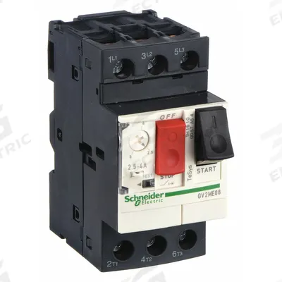 SCHNEIDER Manual Motor Starter: Non-Reversing, 3 Poles, 4 A, Thermal Protection - Non-Reversing Starters with Thermal Overloads