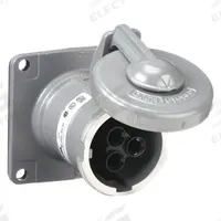 HUBBELL Pin and Sleeve Receptacle: Gray, 250V DC/600V AC, Three Phase, 60 A, 3 Pole, 3 Wire (MPN VR631). Key specifications — Brand: HUBBELL.