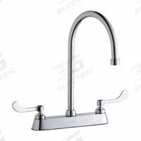 ELKAY Handle-Operated Faucet: Elkay®, Brass, Centerset, Deck, 3 Mounting Holes, 1.5 gpm Flow Rate (MPN LK810GN08T4). Key specifications — Series: Elkay®; Brand: ELKAY.