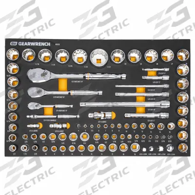 GEARWRENCH: 1/4 in, 3/8 in, 1/2 in Drive, 83 Piece, 12-Point/6-Point - SAE & Metric Socket Sets with Bit Sockets & Drive Tools