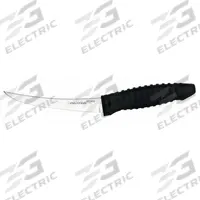 DEXTER RUSSELL Boning Knife: Curved/Semi-Flex, 6 in Overall Lg, Steel Blade, Black Handle, Black (MPN 26843). Key specifications — Sub-brand: Sani-Safe; Brand: DEXTER RUSSELL; Blade Material: Steel; Blade Type: Semi-Flexible; Handle Color: Black; Handle Material: Sanitary Polypropylene; Knife Type: Boning Knife; NSF Certified: Yes.