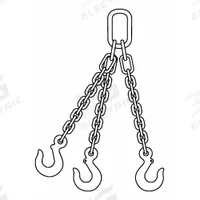 APPROVED VENDOR Chain Sling: 3/8 in Chain Trade Size, 80 Chain Grade, Steel, Fixed, 5 ft Sling Lg (MPN 200000969). Key specifications — Brand: APPROVED VENDOR.