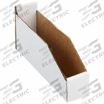 PACKAGING CORPORATION OF AMERICA Corrugated Shelf Bin: 11 in Overall Lg, 2 1/4 in x 4 3/4 in - Light-Use Cardboard Shelf Bins
