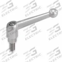 KIPP Adjustable Handle: Zinc w/ SS Thread, 3/8"-16, 79 mm Lg (MPN K0117.3A41X30). Key specifications — Brand: KIPP.