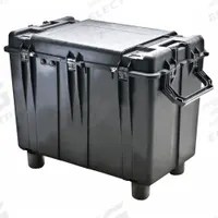 PELICAN Protective Case: 18 1/2 in x 35 in Inside, Convoluted/Pick and Pluck/Solid, Black, No Wheels (MPN 0500-000-110). Key specifications — Handle Style: Folding; Brand: PELICAN; Case Closure Type: Latches.