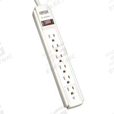 TRIPP LITE Outlet Strip: 6 Outlets, 4 ft Cord Lg, 790 J Rated Energy, 15 A Current - General Purpose Surge Protectors