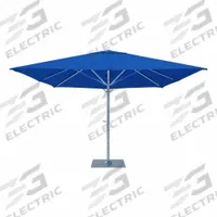 CALIFORNIA UMBRELLA Outdoor Umbrella: Blue, Aluminum/Steel, Hand Crank, 145 1/8 in Overall Ht (MPN SOLA338001-6001). Key specifications — Brand: CALIFORNIA UMBRELLA; Canopy Color: Blue; Includes Base: Yes; Includes Lights: No; Opening Mechanism: Hand Crank; Pole Material: Steel.