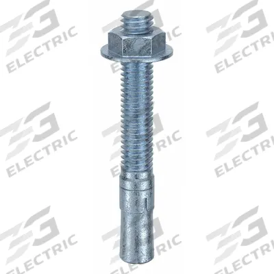 MKT FASTENING Wedge Anchor: 3 in Overall Lg, 3/8 in Dia, 3/8"-16 Thread Size, Steel, Steel - Steel Wedge Anchors