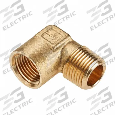 PARKER Metal Pipe Elbow: 90° Elbow, 3/8 in x 3/8 in, Female NPT Threaded x Male NPT Threaded - Threaded High-Pressure Pipe Fittings