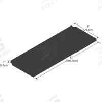 Notched Shelf: 42 in Overall Lg, 8 in Overall Wd, 1 in Overall Ht, Phenolic, Black, 11 Gauge (MPN GRPSN0842). Key specifications — Material: Phenolic; Brand: INSTOCK.
