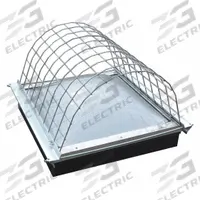 GARLOCK SAFETY SYSTEMS Skylight Guard: Steel, Fits 4 3/8 ft Skylight Lg, Fits 28 in Skylight Wd (MPN 301314-2852). Key specifications — Brand: GARLOCK SAFETY SYSTEMS; Skylight Material: Steel; Includes: Wire Mesh; Mounting Type: Clamp-On; Finish: Galvanized.