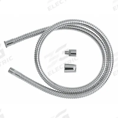GROHE Sprayer Hose: Steel, Chrome Finish, 1/2 in Connection Size - Flexible Hoses for Handheld Showerheads