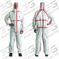 3M Coveralls: ISO 1 and above, Non-Microporous PE Laminate, Non-Sterile, Clean Processed, M, 20 PK (MPN 4565-M). Key specifications — Specialized Hazard Type - NEW: Bloodborne Pathogens; Cuff Style: Elastic; Seam Style: Taped; Hood Style: Elastic; Includes Boot Covers: No; Includes Outer Boot Flaps: No; Includes Slip Resistant Sole: No; Features: Taped Seams.