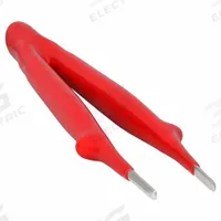 WIHA Insulated Tweezers: Carbon Steel, Round, Straight Tip (MPN 75220). Key specifications — attr1002355: Carbon Steel; attr1002345: WIHA; attr1002348: Steel; attr1002358: Serrated; attr1024781: Standard.