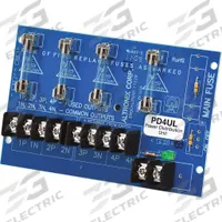 ALTRONIX Power Dist Module 4 Output Fuse: Power Dist Module, 12/24V DC (MPN PD4UL). Key specifications — Input Voltage: 12/24V DC; Material: Phenolic/Fiberglass; Brand: ALTRONIX; Product Type: Power Dist Module.