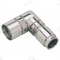 IFM M23 Circular Connector: M23 Female Thread with 90° Angled Connection, 19 Socket, IP65 (MPN E10886). Key specifications — Connection Type: Gold-Plated Contacts; Housing Finish: Nickel-Plated; Housing Material: Brass; IP Rating: IP65; Brand: IFM.