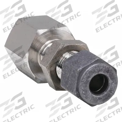 PARKER Compression Fitting Adapter: 1/4 in OD x 1/4 in Pipe Fitting Size - Single-Ferrule Stainless Steel Fittings