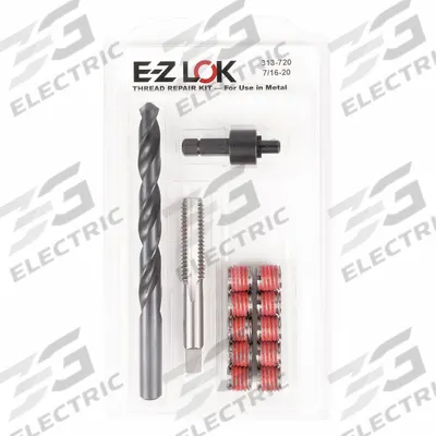 APPROVED VENDOR Self Locking Thread Insert: Thin Wall, 7/16"-20 Int Thrd Sz - Self-Locking Insert & Installation Tool Kits