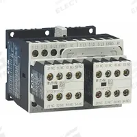 EATON IEC Magnetic Contactor: Reversing, 3 Poles, 3NO Contacts, 12 A, 24V AC Coil (MPN XTCR012B21T). Key specifications — Brand: EATON; Integrated Surge Suppression: Yes.