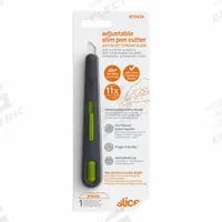 SLICE Utility Knife: 5 1/2 in Overall Lg, Textured, 1/2 in Overall Wd, Nylon, Black, Tools Needed (MPN 10474). Key specifications — attr307884: Tools Needed; attr307885: Zirconium Oxide, Rounded Tip; attr307882: Black; attr307878: Textured; attr307881: Nylon; attr324892: SLICE.