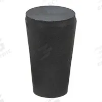 Stopper: SBR Rubber, 0 Stopper Size, 10 mm Bottom Dia, 15 mm Top Dia, 25 mm Overall Ht, Black (MPN 00-004). Key specifications — Standards: ASTM D2000; Brand: APPROVED VENDOR; Color: Black; Stopper Size: 0; Material: SBR Rubber.