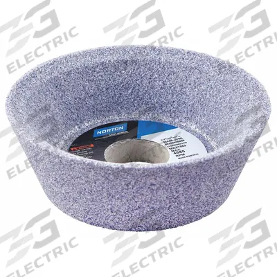 NORTON Flaring Cup Grinding Wheel: Type 11, 5" x 1 3/4" x 1 1/4", 32A46-JVBE - Grinding Wheels for Moderate-to-Heavy Grinding of Tool Steels